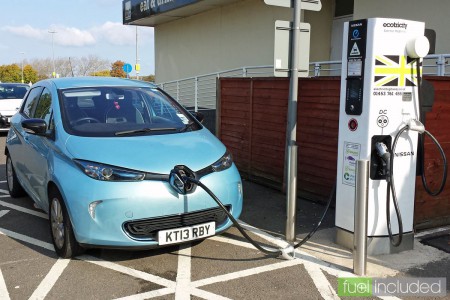 Fast Charging the ZOE at Toddington (Image: T. Larkum)