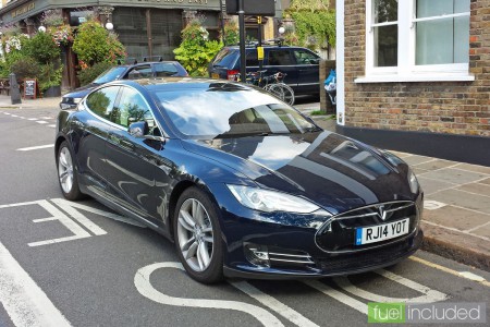 Tesla Model S in Highgate (Image: T. Larkum)