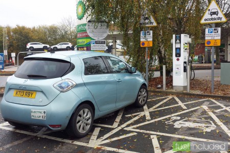 ZOE rapid charging at Chieveley Services (Image: T. Larkum)