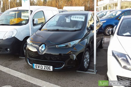 ZOE with custom number plate (Image: T. Larkum)