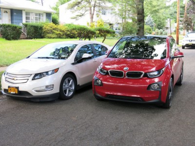 2014 BMW i3 REx vs Chevrolet Volt comparison (Image: D Noland/T Moloughney)