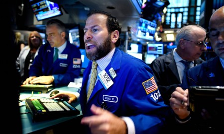 Traders on Wall Street during a summer of market turmoil triggered by China’s attempt to increase its flagging exports with a devaluation of its currency (Image: J. Lane/EPA)