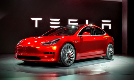 Tesla Model 3 at launch (Image: K. Field/CC)