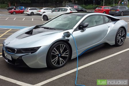 BMW i8 on charge (Image: T. Larkum)