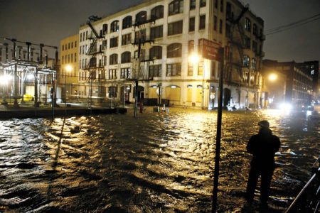 Hurricane Sandy flooded huge parts of Lower Manhattan and downtown Brooklyn (Image: J. Countess/Redux)