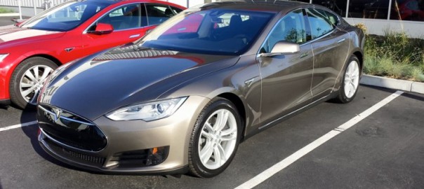 Warm Silver Tesla Model S 70D