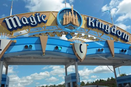 The welcoming entrance of Disney’s magic kingdom (Image: L. Larkum)