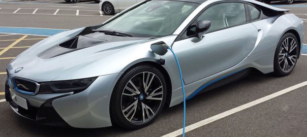 BMW i8 on charge (Image: T. Larkum)
