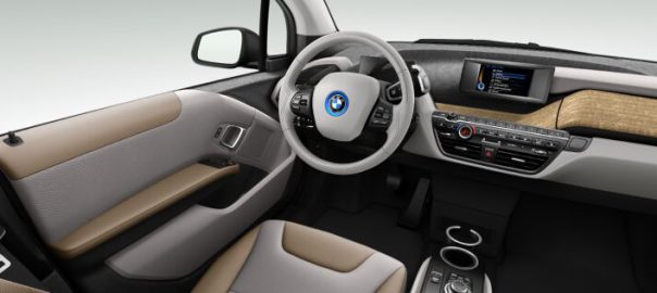 BMW i3 interior: Lodge interior world with standard Eucalyptus trim (Image: BMW.co.uk)