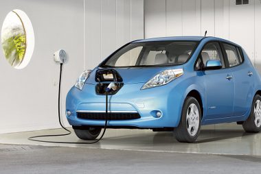Home charging a Nissan Leaf (Image: Nissan)