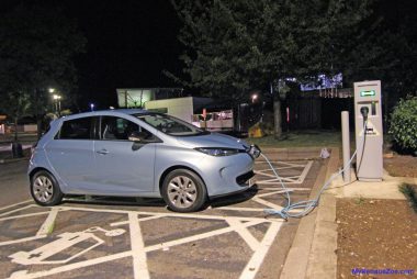 My Renault ZOE charging at an Ecotricity 22kW medium-fast charger (Image: T. Larkum)