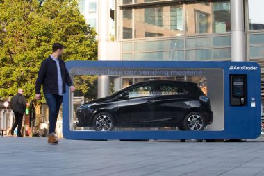 Renault ZOE in contactless car vending machine (Image: Taylor Herring)